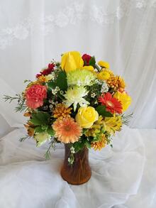 Brite and Cheery Fall Mix Bouquet